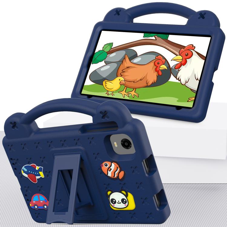 For Alldocube iPlay 60 Mini Turbo 2024 Handle Kickstand Children EVA Shockproof Tablet Case(Navy Blue)