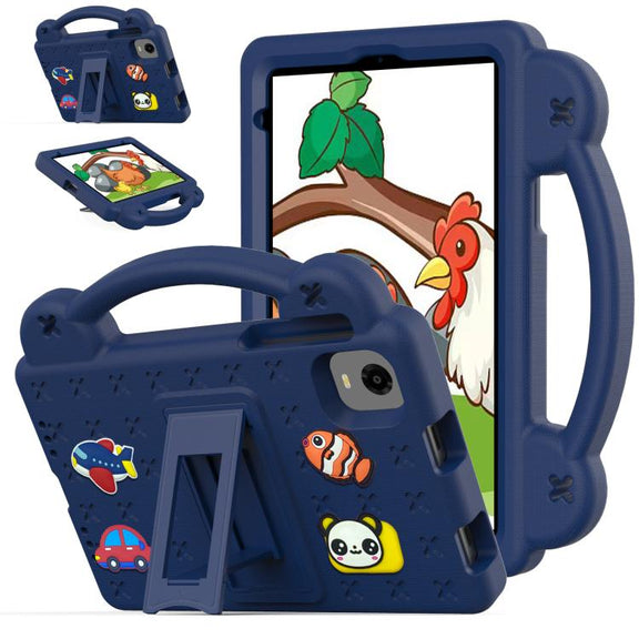For Alldocube iPlay 60 Mini Turbo 2024 Handle Kickstand Children EVA Shockproof Tablet Case(Navy Blue)
