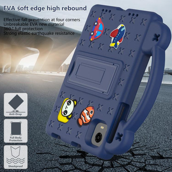 For Alldocube iPlay 60 Mini Turbo 2024 Handle Kickstand Children EVA Shockproof Tablet Case(Navy Blue)