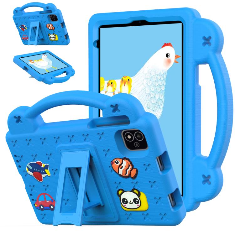 For NEC Lavie Tab T11 T1155 2024 Handle Kickstand Children EVA Shockproof Tablet Case(Sky Blue)