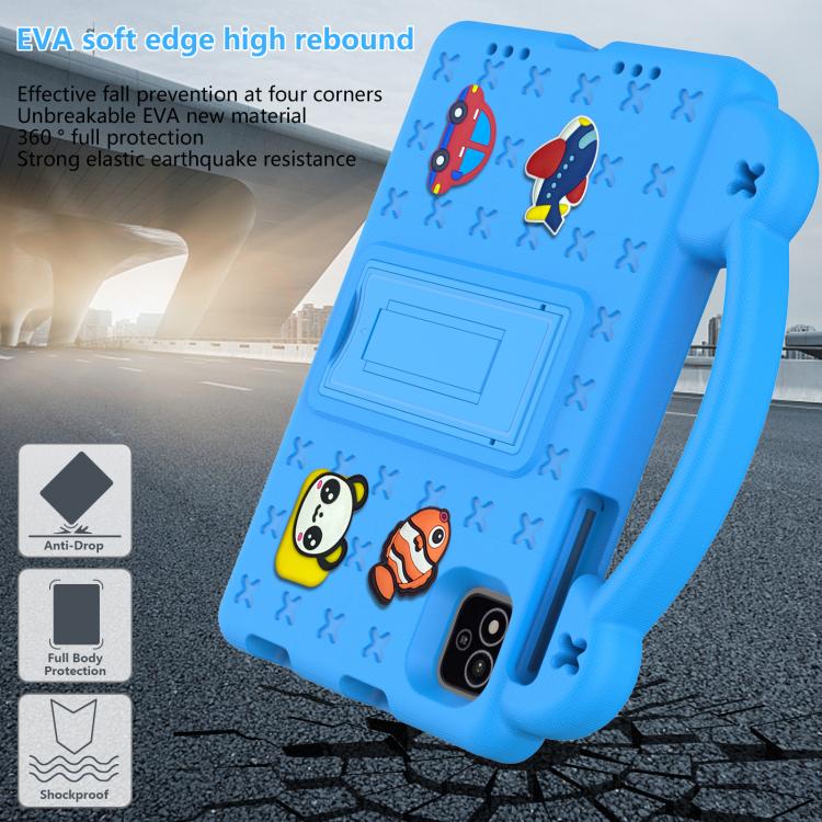 For NEC Lavie Tab T11 T1155 2024 Handle Kickstand Children EVA Shockproof Tablet Case(Sky Blue)