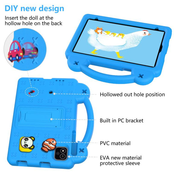 For NEC Lavie Tab T11 T1155 2024 Handle Kickstand Children EVA Shockproof Tablet Case(Sky Blue)