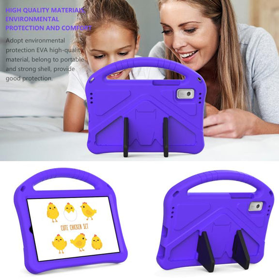 For NEC Lavie Tab T9 9 inch 2024 EVA Shockproof Tablet Case with Holder(Purple)