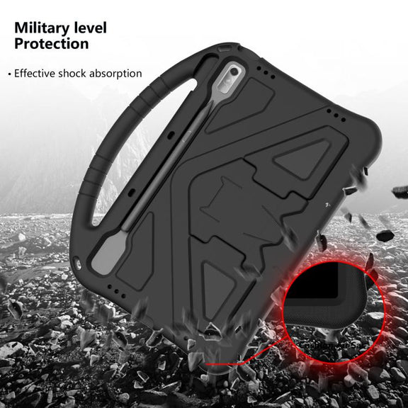 For NEC Lavie Tab T11 T1195  EVA Shockproof Tablet Case with Holder(Black)