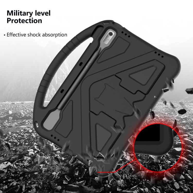 For NEC Lavie Tab T11 T1195  EVA Shockproof Tablet Case with Holder(Black)