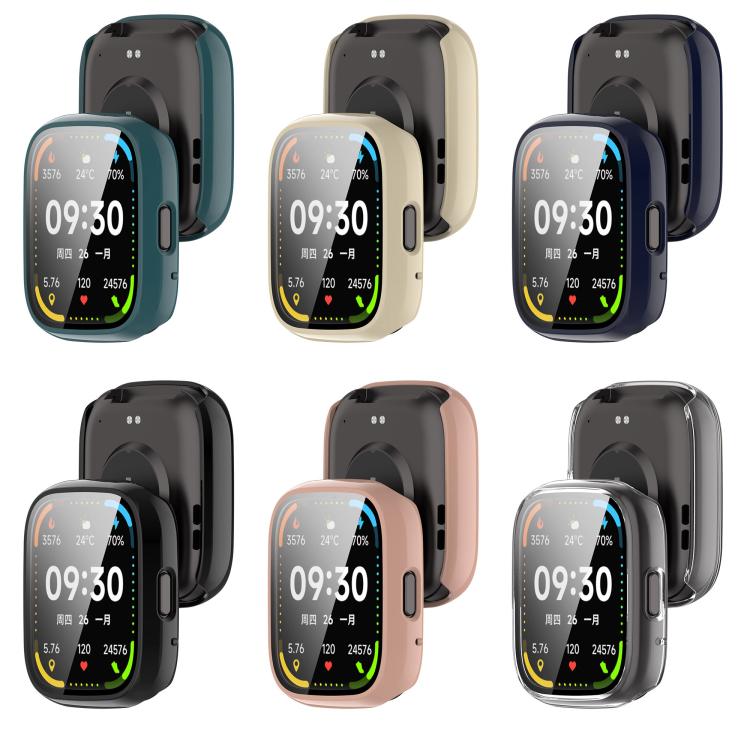 For Lexin Watch 3 Tempered Film Integrated PC Watch Protective Case(Ivory White)