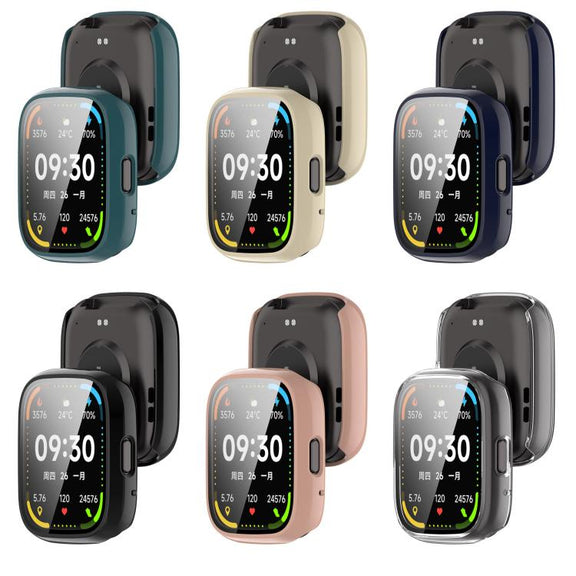 For Lexin Watch 3 Tempered Film Integrated PC Watch Protective Case(Ivory White)