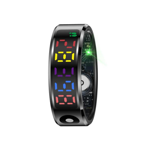 R12 SIZE 10 Smart Ring, Support Heart Rate / Blood Oxygen / Sleep / Multiple Sports Modes(Black)