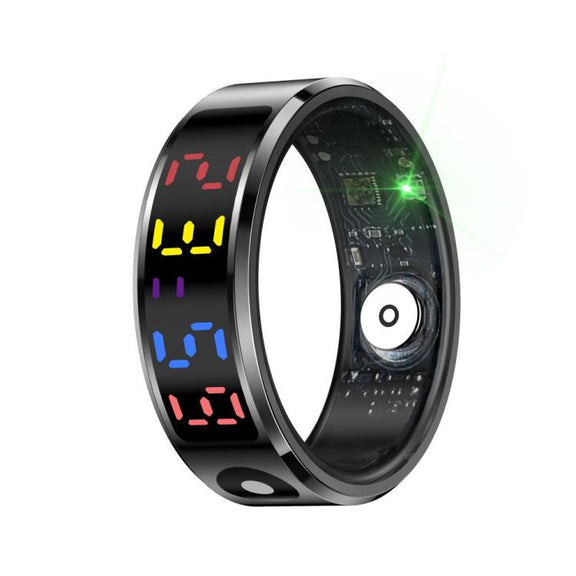 R12 SIZE 10 Smart Ring, Support Heart Rate / Blood Oxygen / Sleep / Multiple Sports Modes(Black)
