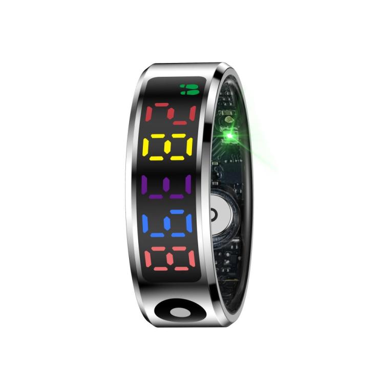 R12 SIZE 11 Smart Ring, Support Heart Rate / Blood Oxygen / Sleep / Multiple Sports Modes(Silver)
