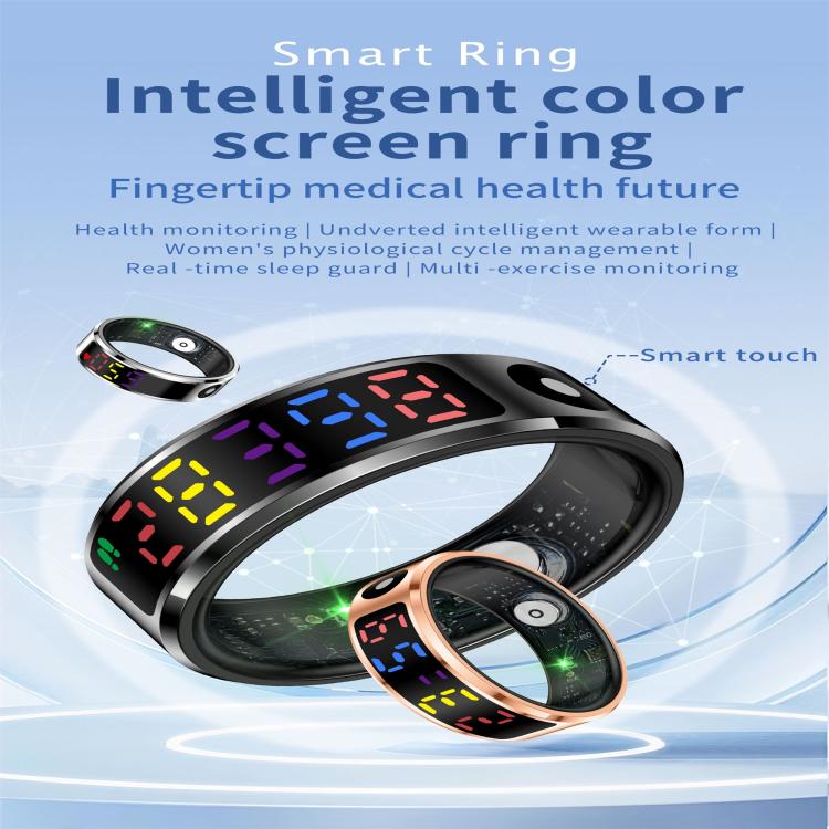 R12 SIZE 11 Smart Ring, Support Heart Rate / Blood Oxygen / Sleep / Multiple Sports Modes(Silver)