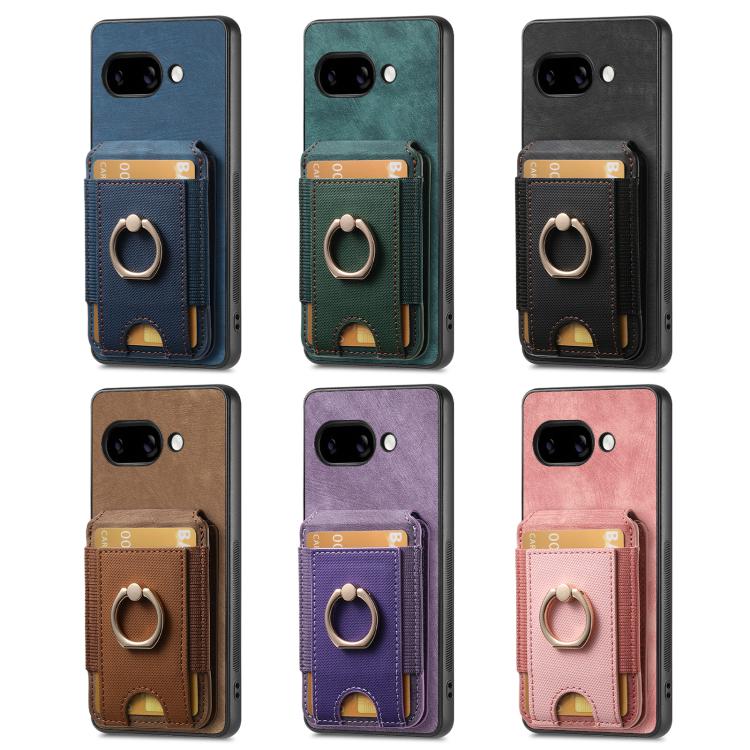 For Google Pixel 9a Retro Splitable Magnetic Stand Card Bag Leather Phone Case(Brown)