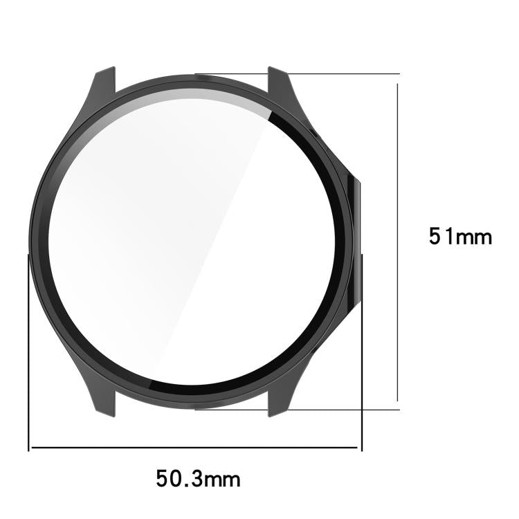 For OPPO Watch X2 Tempered Film Integrated PC Watch Protective Case(Black)