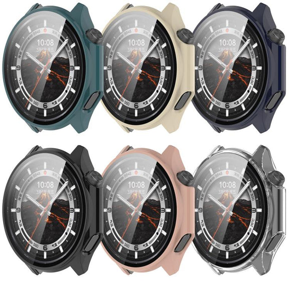 For OPPO Watch X2 Tempered Film Integrated PC Watch Protective Case(Cherry Pink)