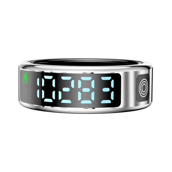 SR08 SIZE 10 Smart Ring, Support Hand Gestures Control / Wellness Tracking / Multiple Sports Modes(Silver)