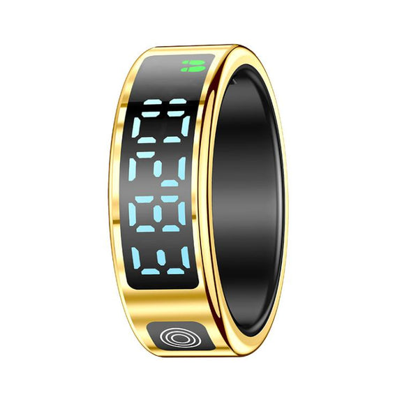 SR08 SIZE 11 Smart Ring, Support Hand Gestures Control / Wellness Tracking / Multiple Sports Modes(Gold)