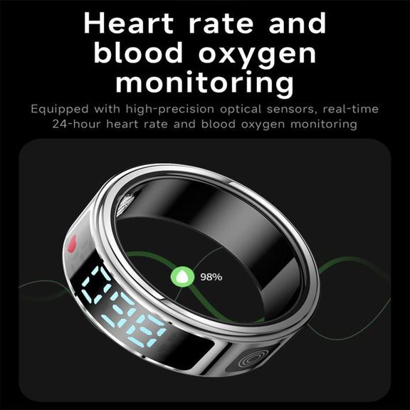 SR08 SIZE 11 Smart Ring, Support Hand Gestures Control / Wellness Tracking / Multiple Sports Modes(Silver)