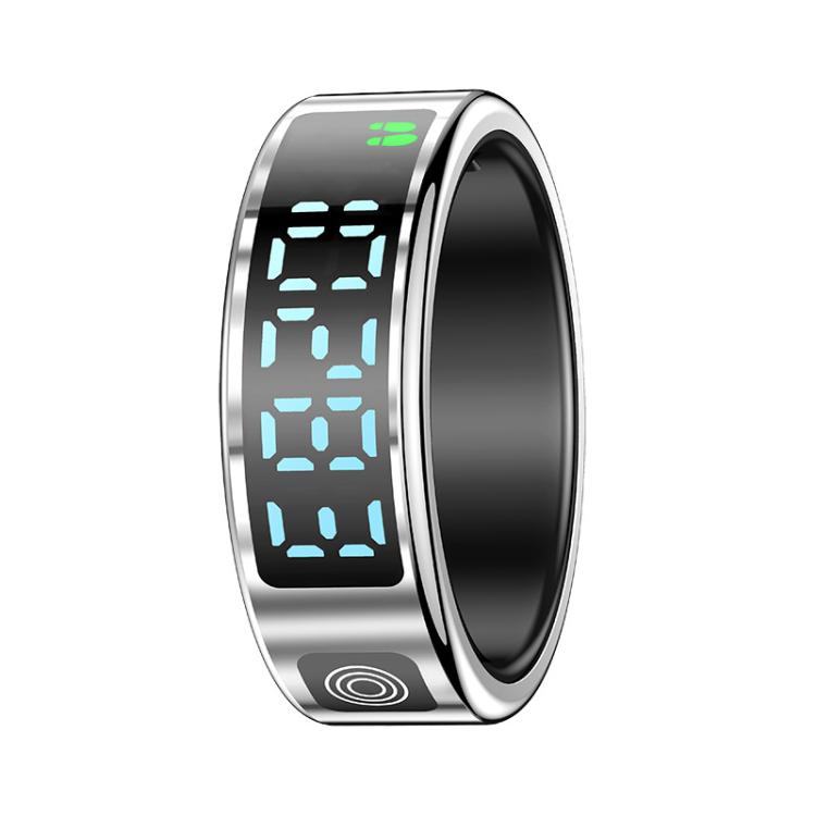 SR08 SIZE 12 Smart Ring, Support Hand Gestures Control / Wellness Tracking / Multiple Sports Modes(Silver)
