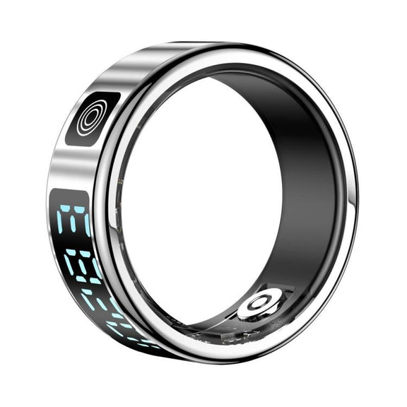 SR08 SIZE 12 Smart Ring, Support Hand Gestures Control / Wellness Tracking / Multiple Sports Modes(Silver)