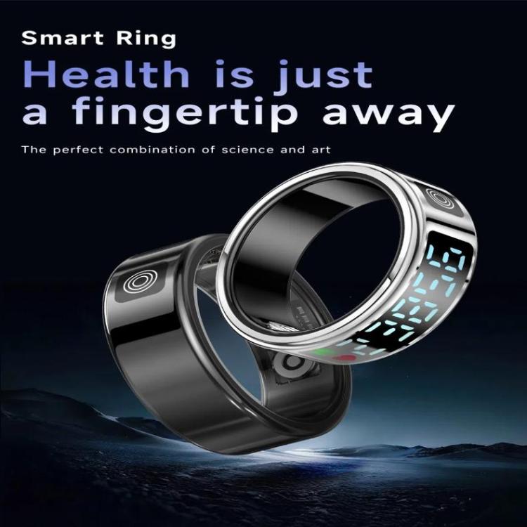 SR08 SIZE 12 Smart Ring, Support Hand Gestures Control / Wellness Tracking / Multiple Sports Modes(Silver)