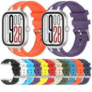 For Redmi Watch 5 / Xiaomi Smart Band 9 Pro Silver Metal Connector Silicone Watch Band(Orange)