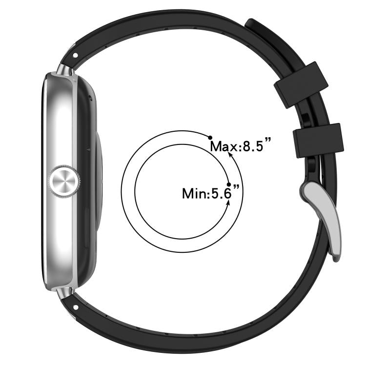 For Redmi Watch 5 / Xiaomi Smart Band 9 Pro Silver Metal Connector Silicone Watch Band(Starlight)