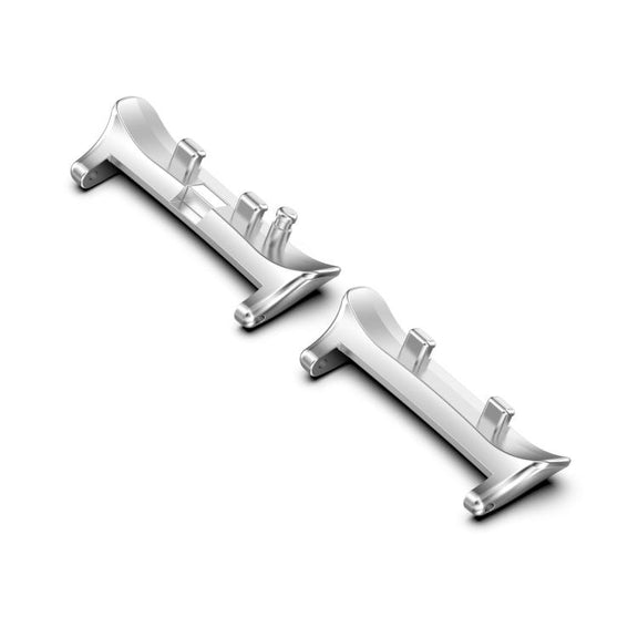 For Huawei Watch D2 1 Pair Metal Head Watch Band Connector(Silver)