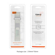 For Apple Watch 42mm / 41mm / 40mm / 38mm Kalebol Hook and Tri-Loop Nylon Watch Band(Black)