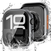 For Apple Watch Series 41mm Tempered Film Integrated PC Watch Protective Case(Original Machine Black)