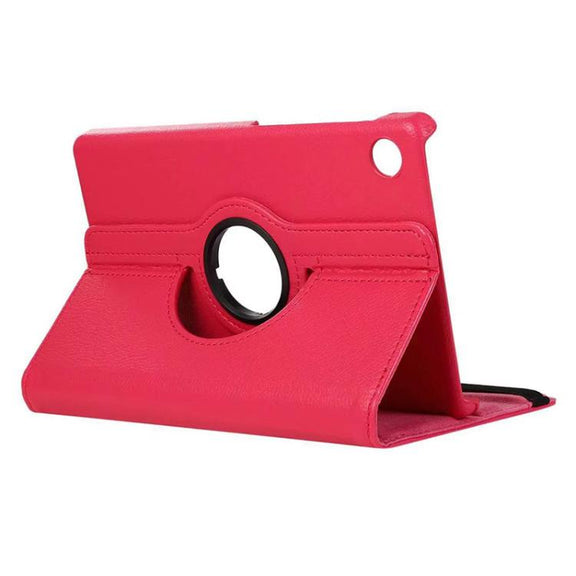 For Samsung Galaxy Tab A9+ 11.0 ENKAY 360 Degree Rotation Litchi Leather Smart Tablet Case(Rose Red)