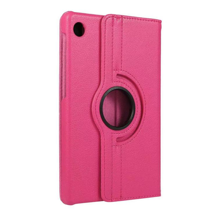 For Samsung Galaxy Tab A9+ 11.0 ENKAY 360 Degree Rotation Litchi Leather Smart Tablet Case(Rose Red)