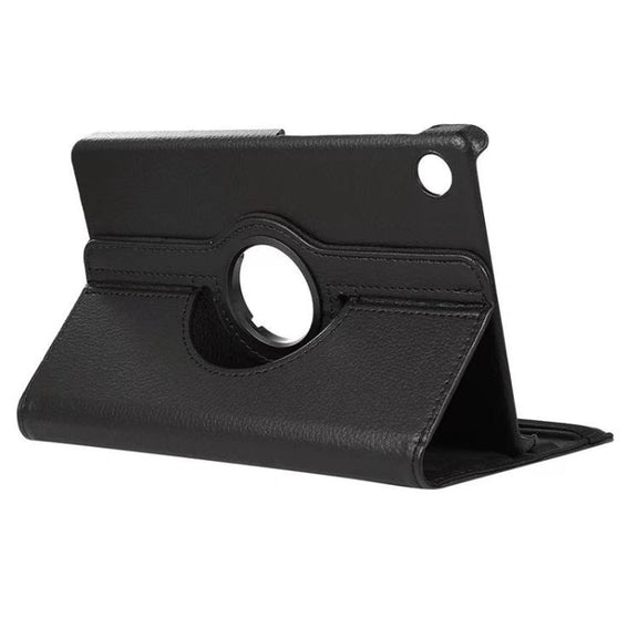 For Samsung Galaxy Tab A9 8.7 ENKAY 360 Degree Rotation Litchi Leather Smart Tablet Case(Black)