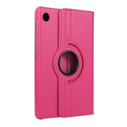 For Samsung Galaxy Tab A9 8.7 ENKAY 360 Degree Rotation Litchi Leather Smart Tablet Case(Rose Red)