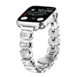 For Apple Watch 42mm / 41mm / 40mm / 38mm Small Square Diamonds Butterfly Buckle Watch Band(Silver) - free shipping - PMC TechLife - Order now!