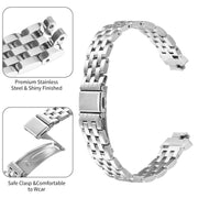 For Fitbit Inspire 1 / Inspire 2 Five Beads Slingshot Buckle Steel Watch Band(Silver)