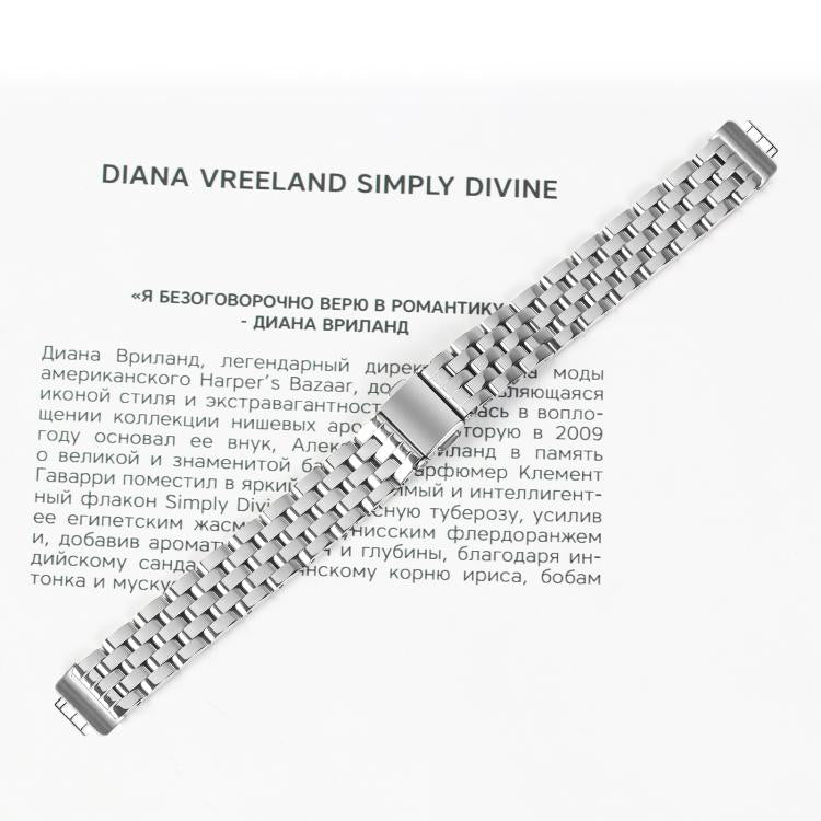 For Fitbit Inspire 1 / Inspire 2 Five Beads Slingshot Buckle Steel Watch Band(Silver)
