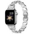 For Apple Watch 46mm / 49mm / 45mm / 44mm Oval Diamonds Steel Watch Band(Silver) - free shipping - PMC TechLife - Order now!