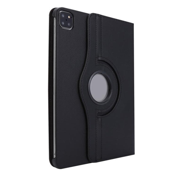 For iPad Pro 13 2024 ENKAY 360 Degree Rotation Litchi Leather Smart Tablet Case(Dark Blue)