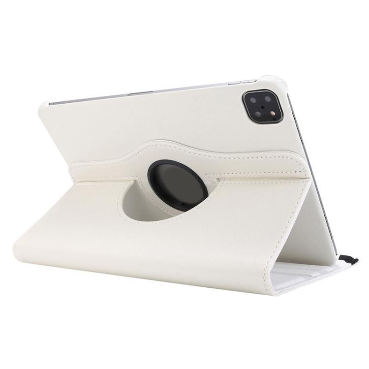For iPad Pro 11 2024 ENKAY 360 Degree Rotation Litchi Leather Smart Tablet Case(White)