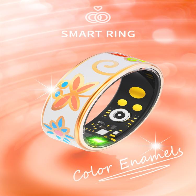 R18 SIZE 7 Smart Ring, Support Heart Rate / Blood Oxygen / Sleep / Care For Faimilies(Rose Gold)