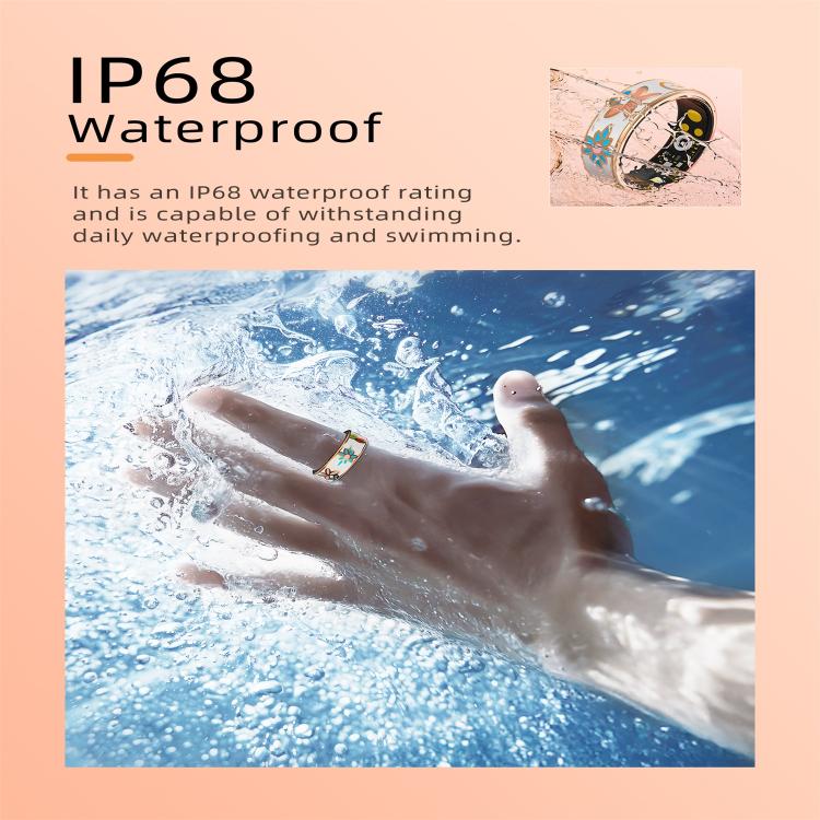 R18 SIZE 7 Smart Ring, Support Heart Rate / Blood Oxygen / Sleep / Care For Faimilies(Rose Gold)