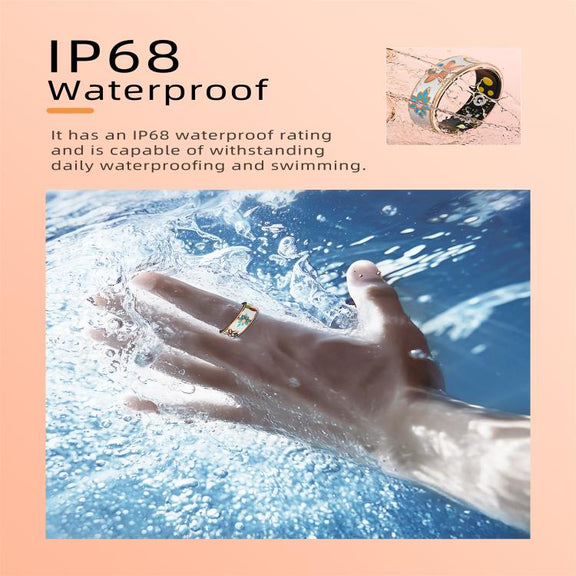R18 SIZE 11 Smart Ring, Support Heart Rate / Blood Oxygen / Sleep / Care For Faimilies(Rose Gold)