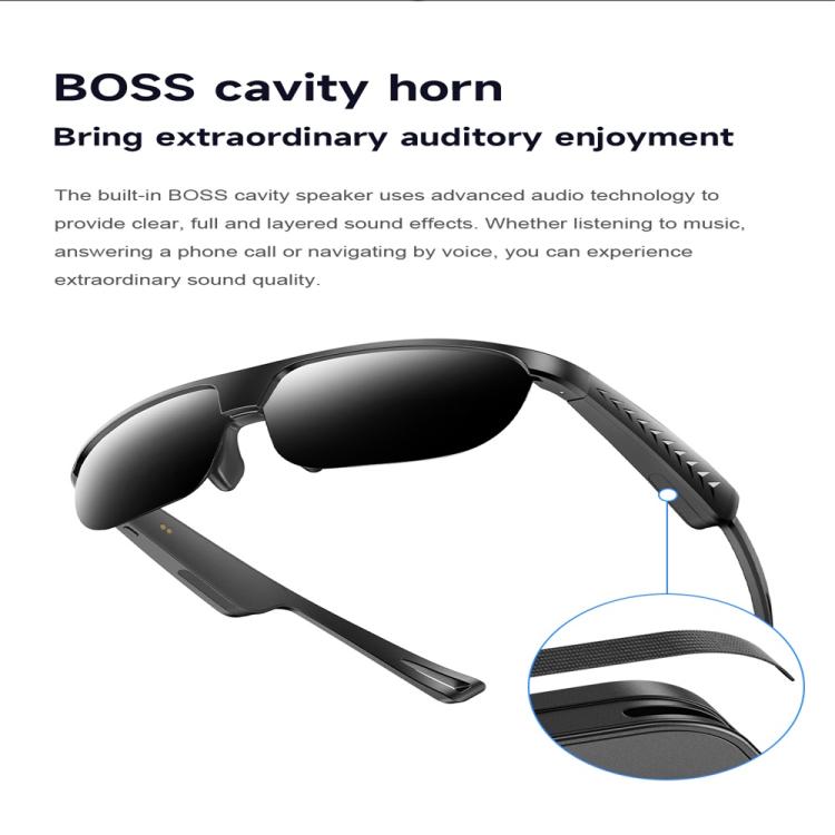 L01 Smart Glasses, Support AI Intelligent Translation / Bluetooth Call / Intelligent Noise Reduction(Orange)