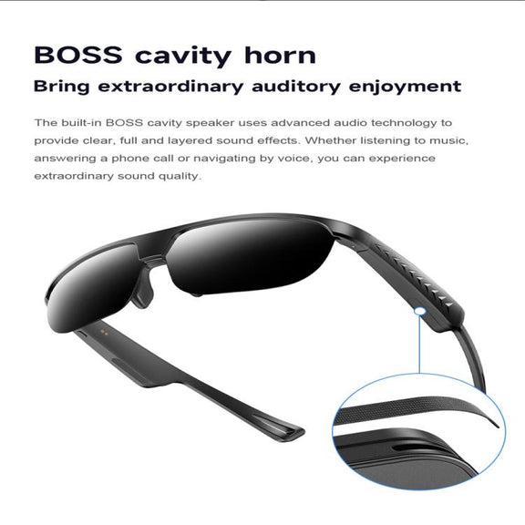 L01 Smart Glasses, Support AI Intelligent Translation / Bluetooth Call / Intelligent Noise Reduction(Orange)