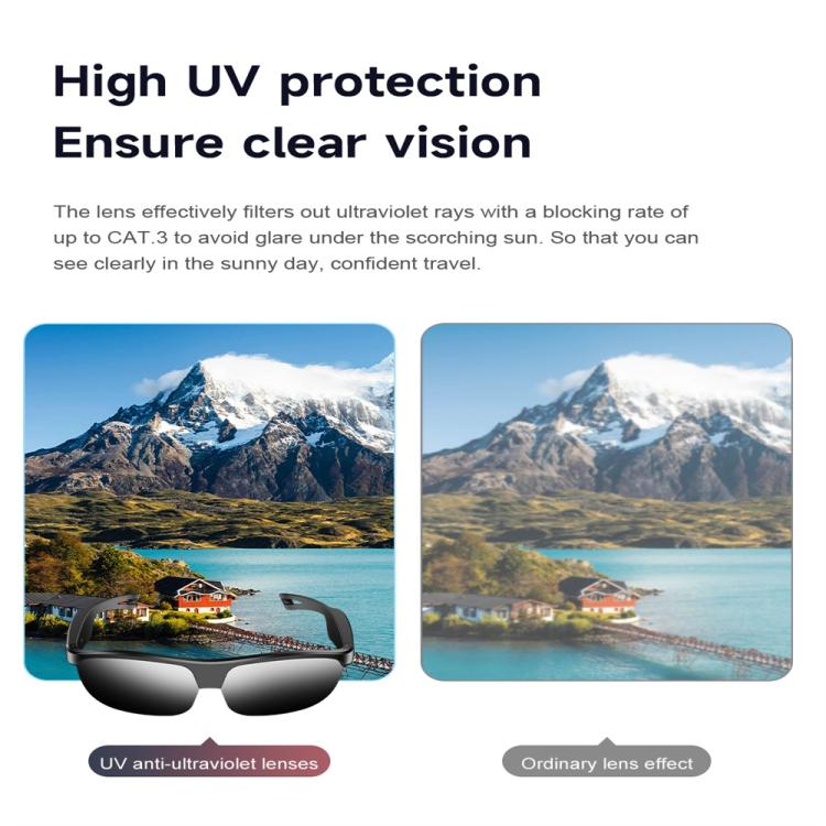 L01 Smart Glasses, Support AI Intelligent Translation / Bluetooth Call / Intelligent Noise Reduction(Orange)