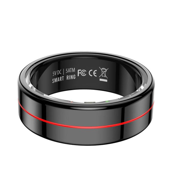 R04 SIZE 9 Smart Ring, Support Heart Rate / Blood Oxygen / Sleep Monitoring / Take Photos(Black)