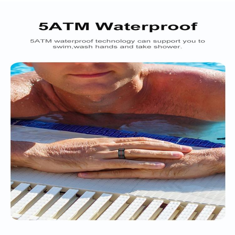 R04 SIZE 9 Smart Ring, Support Heart Rate / Blood Oxygen / Sleep Monitoring / Take Photos(Black)