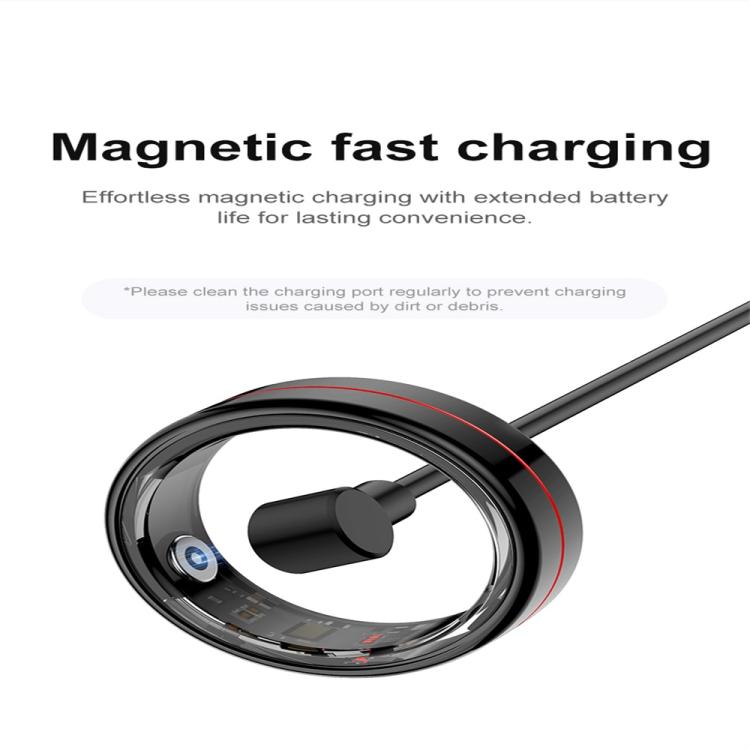 R04 SIZE 9 Smart Ring, Support Heart Rate / Blood Oxygen / Sleep Monitoring / Take Photos(Black)