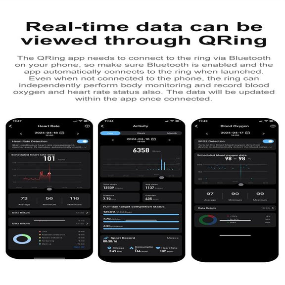 R04 SIZE 10 Smart Ring, Support Heart Rate / Blood Oxygen / Sleep Monitoring / Take Photos(Black)