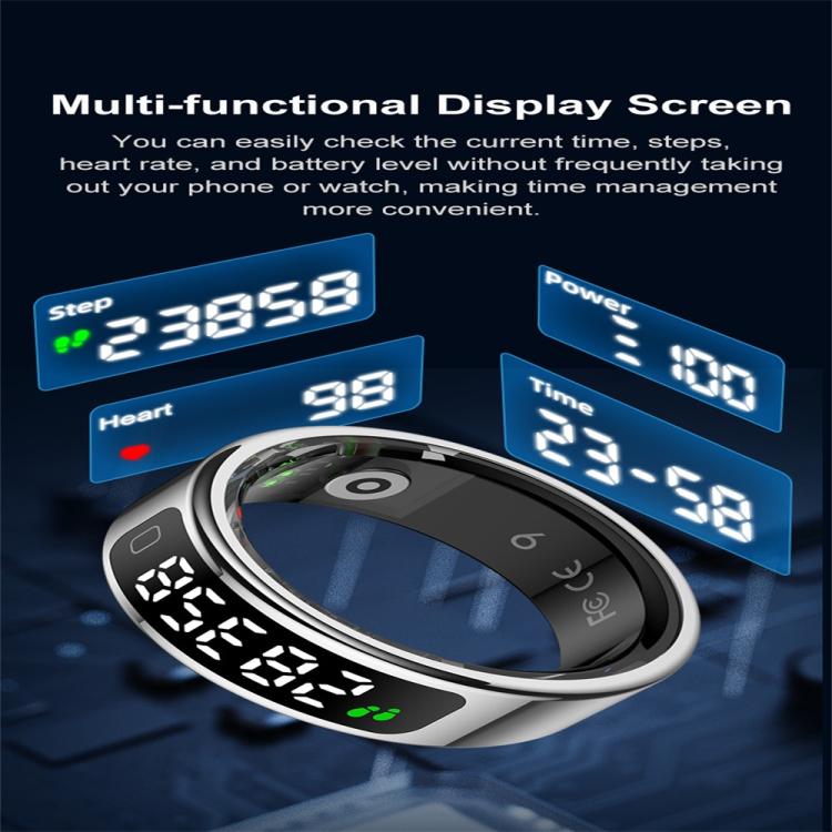 R11C SIZE 11 Smart Ring, Support Heart Rate / Blood Oxygen / Sleep Monitoring / Multiple Sport Modes(Black)